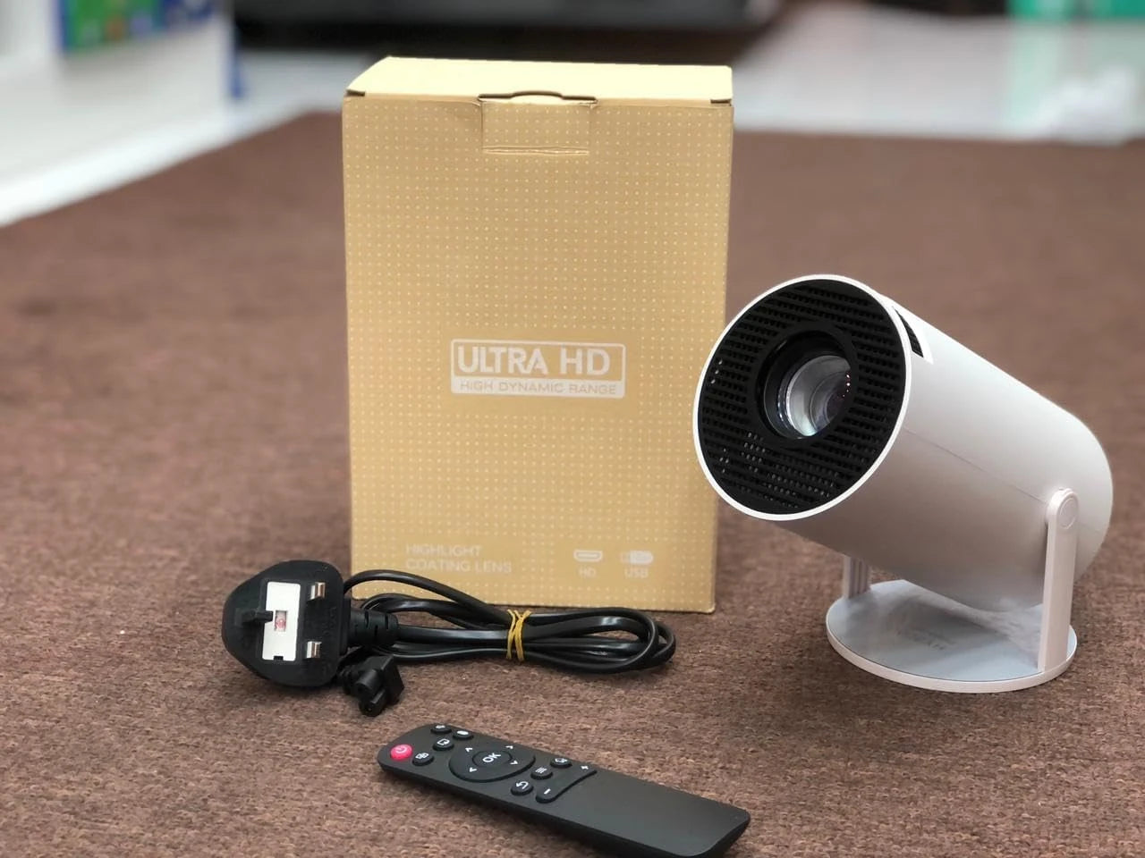 Portable Projector – Auto Keystone, 130" Display, WiFi & Bluetooth